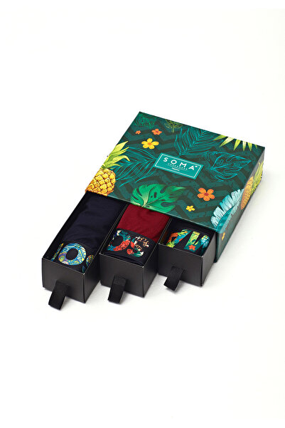 Soma Ανδρικά Μποξεράκια σε συσκευασία Tropic Box, 3 τεμάχια - Πολύχρωμα