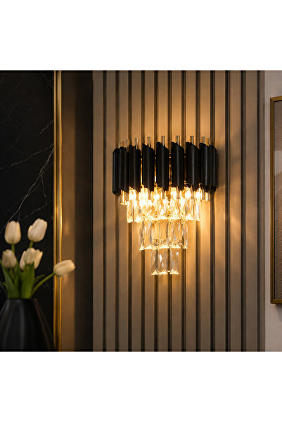 luminisled Aplică Black Diamond Gold 2xe14