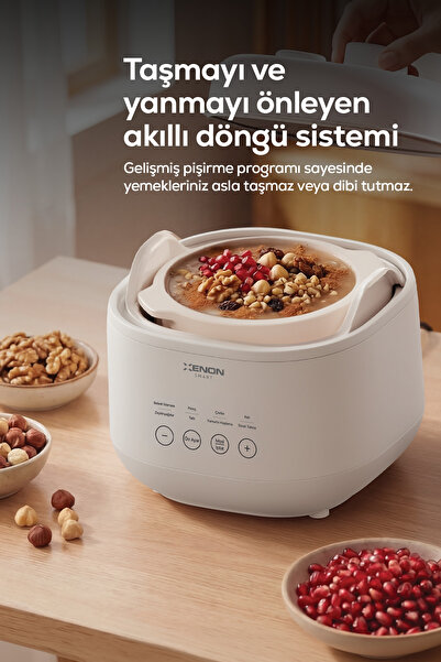 Xenon Smart Buharlı Pişirici | Elektrikli, 1 L Seramik Hazne, Yumurta Haşlama, Otomatik Sıcak Tutma (X1124)