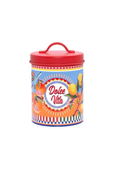 Baci Milano Dolce Vita Limon & Portakal Desenli Kırmızı Mavi Paslanmaz Çelik ...
