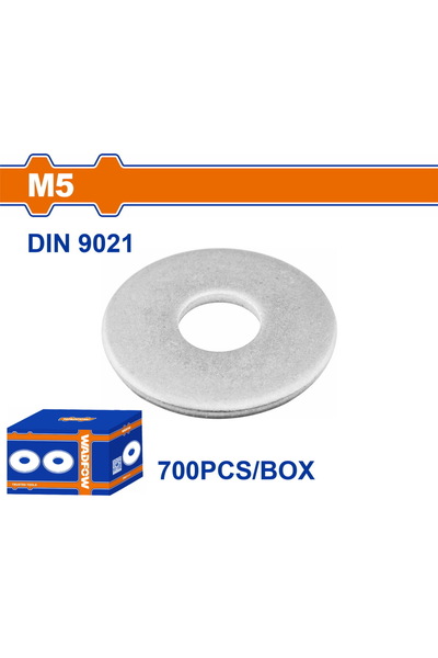 WADFOW Γαλβανισμένη ροδέλα DIN9021 5mm 700 τεμάχια (WVWC510)