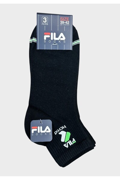 Fila Κάλτσες Unisex, Πακέτο 3 τεμαχίων, Μοντέρνες Μαύρες - Μαύρες