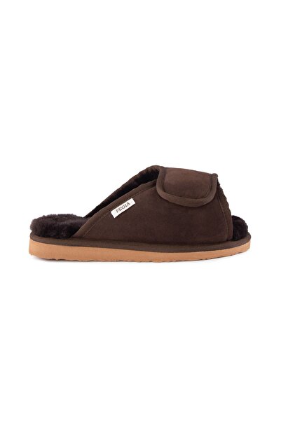 Pegia Furry Diabetic House Slippers 191219 Brown