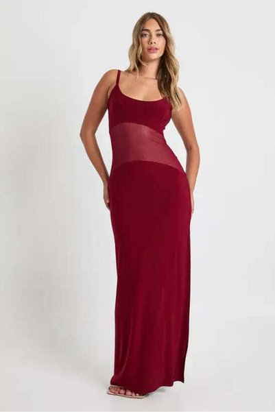 Sheya Maxi dress, cherry red - XL