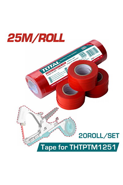 TOTAL Ταινία δεσίματος για δέσιμο ψαλιδιών 11mm / 25m 20 τεμάχια (THTPTM1251T)