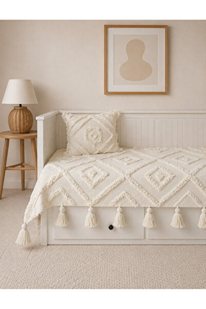 best house decor Cotton Tufted Hemnes Divan Cover 130X250 cm