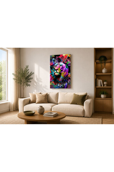 Generic Brand Tablou canvas 70x100 cm Dormitor, Living, Bucatarie, Leu Colorat