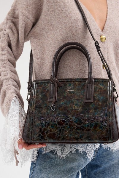 VOSTRO Italian Design 100% Genuine Leather Women's Hand and Shoulder Bag - Handcrafted Italian Style Crossbody Model