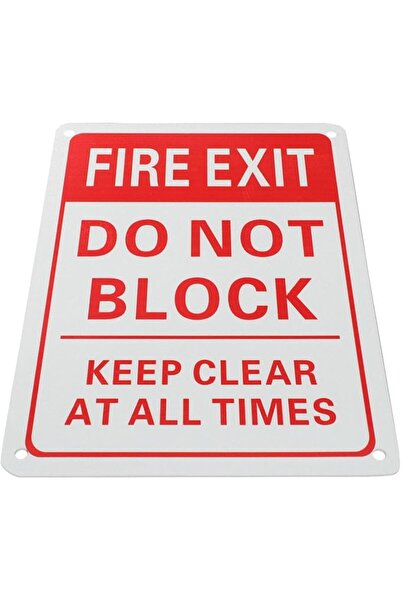 Baluue Emergency Fire Exit Sign High-visibility Safety Warning Label Clear Ca...