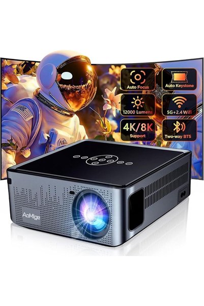 AOMIGE X1Pro Full HD Native 1080P & 4K/8K Supported Smart Projector Support A...