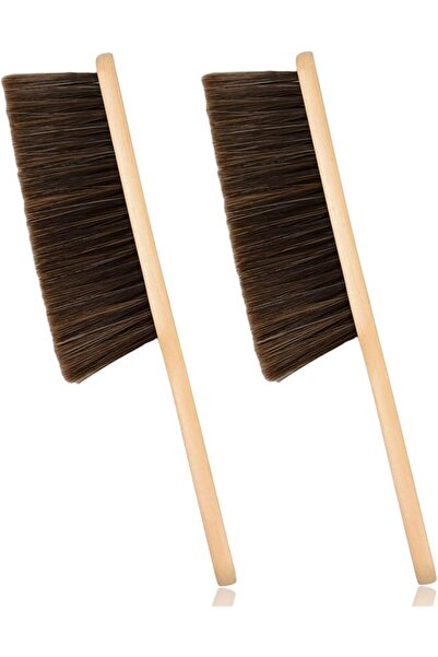 GENERAL Dazzhues 2 Pieces Woooden Dust Brush Hand Broom Bench Brush with Long...