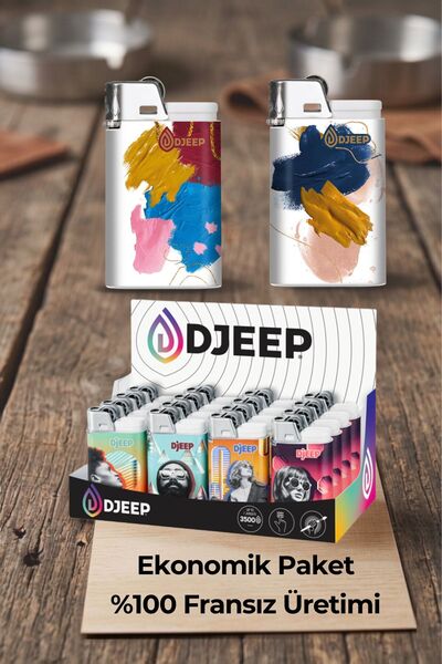 DJEEP 16’lı Kaliteli Sigara Çakmağı - İşletmeler için Ekonomik Paket - Uzun Ö...