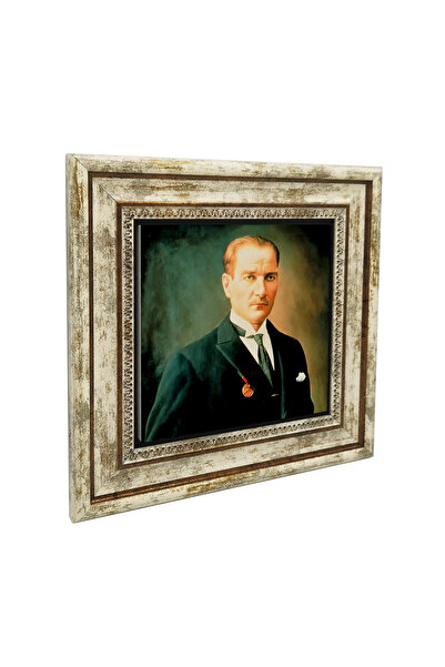 Sadrazam Ataturk Printed Natural Stone Painting 25X25 Krt-101
