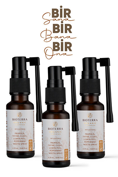 Bioterra Organik Ağız Bakım Spreyi 3'lü Set - Bir Sana Bir Bana Bir Ona Propo...