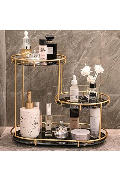 GENERAL JKJ&ZXZ Metal Makeup Organizer for Vanity,Gold Perfume Organizer for ...