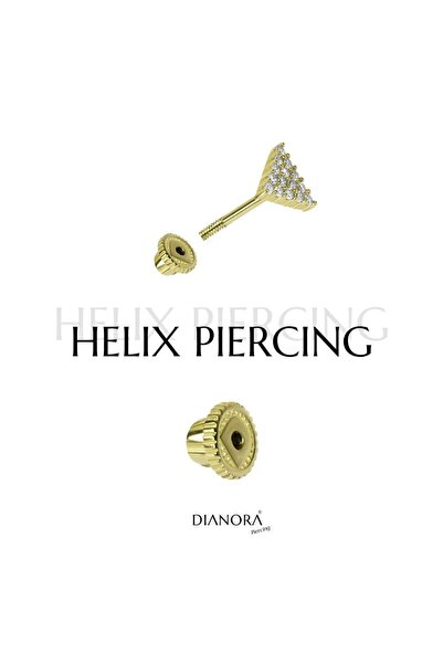Dianora Piercing 14 Ayar Altın Helix/kıkırdak Piercing Arkalığı