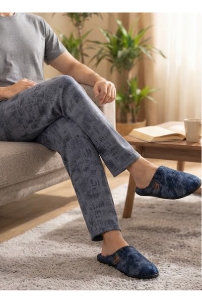 GEZER Papuci de casă pentru bărbați, papuci de iarnă pentru interior, papuci de interior pentru zi cu zi, papuci confortabili de iarnă pentru interior