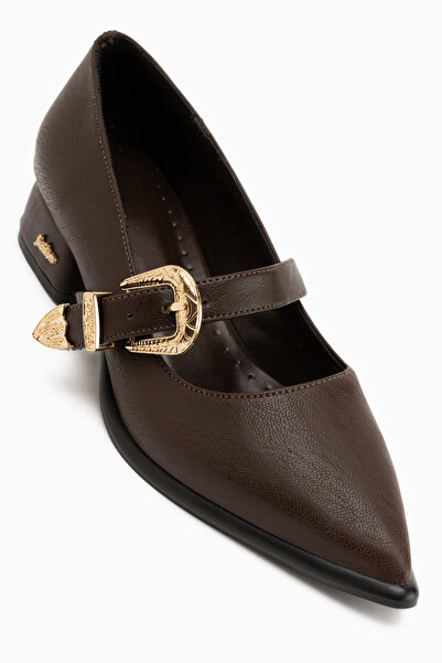 Limoya Jacklin Brown Strappy Short Heeled Women's Shoes
