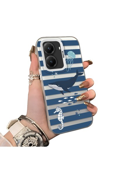 ucuc Xiaomi Poco X7 Pro Compatible Sea Creatures Whale Horse Seahorse Pattern...