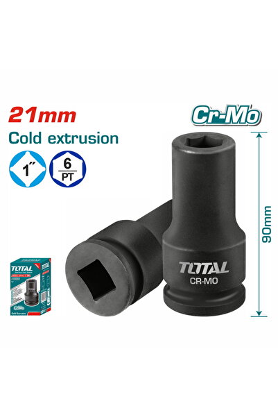 TOTAL Αεροκαρυδάκι μαύρο εξαγωνικό 1 " - 21mm (THHISD0121L)