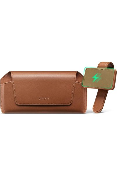 VULKIT Leather Sunglass Holder for Car Visor Magnetic Glasses Clip for Car Vi...