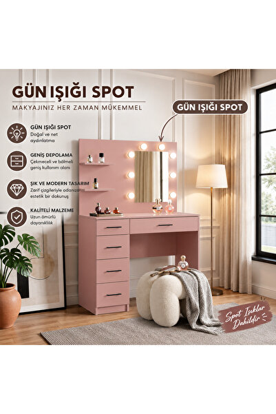 HERMOBİ ADEN GÜN IŞIĞI MAKYAJ MASASI