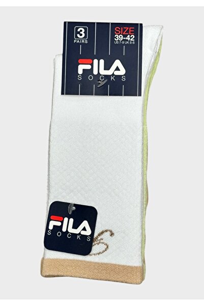 Fila Γυναικείες Κάλτσες 3άδα Βοτανικό Λευκό/Μέντα/Κρεμ - Πολύχρωμες