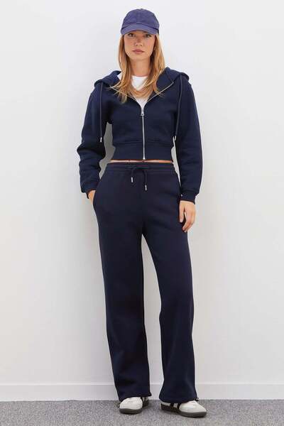 Fulla Moda 3 Threaded Waist Tie-Up Sweatpants with Stopper