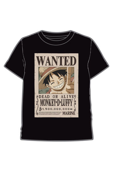 TOEI ANIMATION PCMerch Μπλουζάκι Λούφι One Piece Μαύρο Βαμβακερό