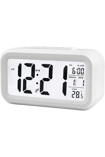 Douself Smart Digital Alarm Clock with Date and Temperature Snooze Button on ...