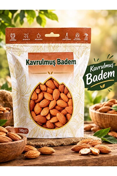 Barazil Kavrulmuş Badem az tuzlu Paket kilitli paket – 140 g