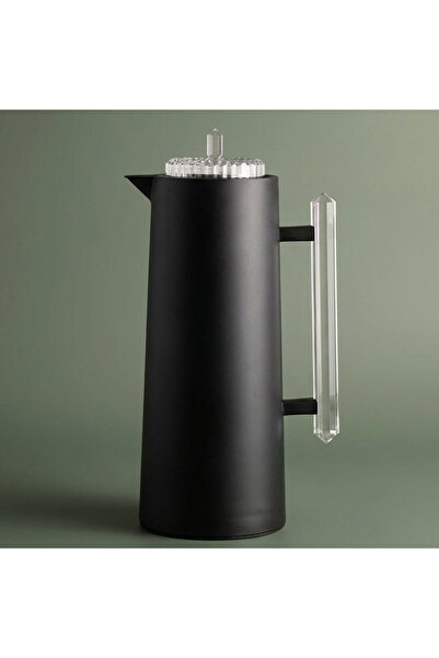 Glory Lynn Thermos, 1 Liter, Glass Inner Container, Press-button, Transparent...