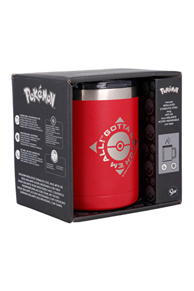 Stor Κούπα Θερμός Pokemon από Ανοξείδωτο Ατσάλι, Χωρίς BPA, 380ml, Κόκκινη με...