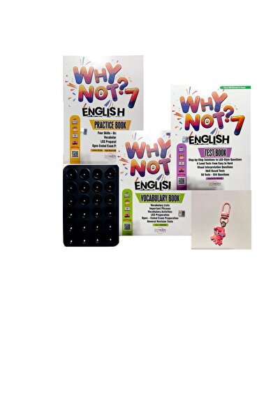 Günay Yayınları WHY NOT 7.SINIF İNGİLİZCE 3'LÜ SET YENİ MÜFREDAT+ÇANTA SÜSÜ+V...