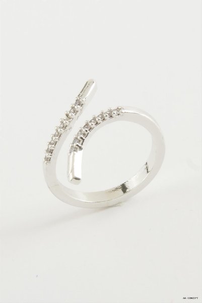 ZERO LAND CONCEPTA Oval Zircon Ring (234159) Silver Color