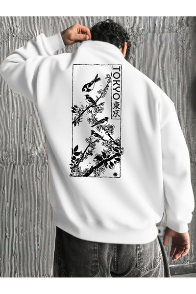 Deocept Unisex Men's Printed Crew Neck Comfortable Fit Regular Cut Sweatshirt