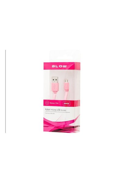 OEM Καλώδιο USB-A σε Micro-USB 1μ Ροζ