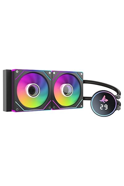 SHARX JAWS 240mm Liquid CPU Cooler with Dual 120mm ARGB Fans, High-Density Al...