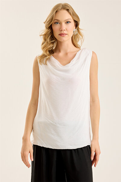 HomeStore İpek Degaje Collar Top