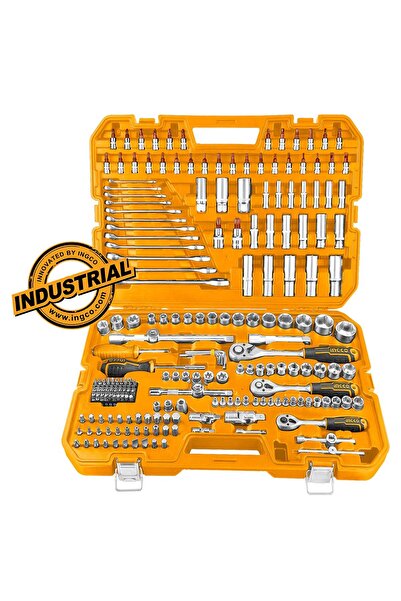 Ingco Σετ Εργαλείων Χειρός και Καρυδάκια 1/4 " - 1/2 " - 3/8 " 216 τεμάχια (H...