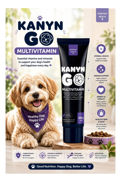 kanyn go Kanine Go Multi-Vitamin for Dogs 100g - Daily Supplement of Essentia...