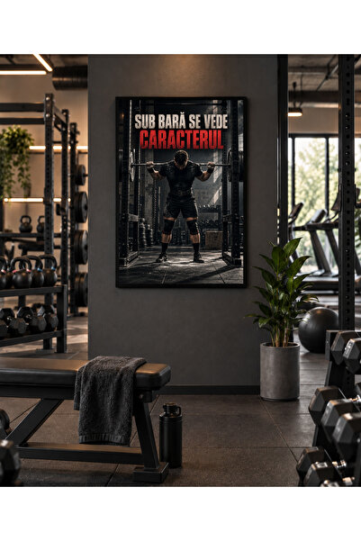 Miutic Print Studio Tablou decorativ motivațional pentru sală fitness „SUB BA...