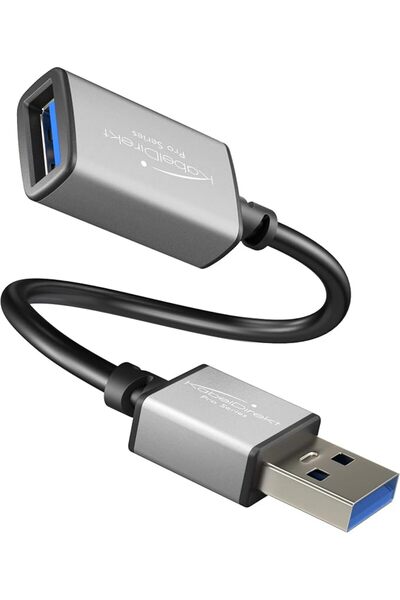 KABELDIREKT - كابل تمديد USB 3.0 - بطول 0.2 متر