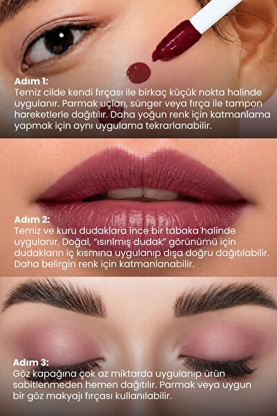 Cosmogenesis Labs Yakut Kırmızı | Allık Ruj Göz Farı 5ml - Lumi Ruby Tint Nemlendirici Özellikli (Mat Bitiş)
