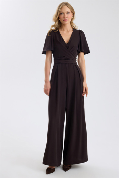 HomeStore Cross V-Neck Cady Palazzo Jumpsuit