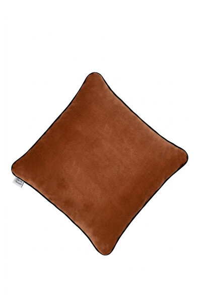 YARATICI TASARIM Biyeli Kırlent Yastık Kılıfı Pembe Rengi 45x45