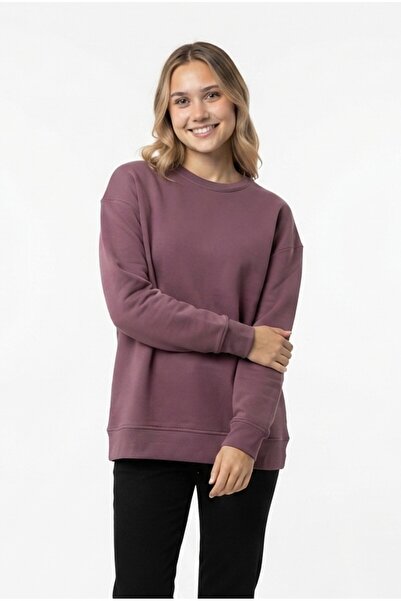 Şeker Portakalım Women's Shardonlu Crew Neck Oversize Casual Comfortable Cut ...