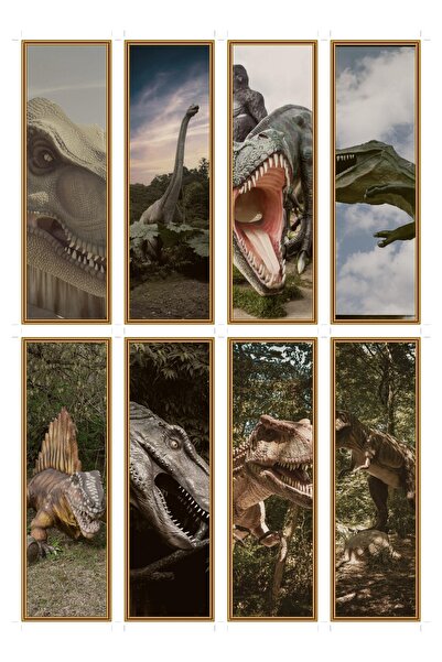 OEM Σελιδοδείκτες Jurassic Park, Σετ 8 τεμαχίων, Θέμα δεινοσαύρων, Από χαρτόν...