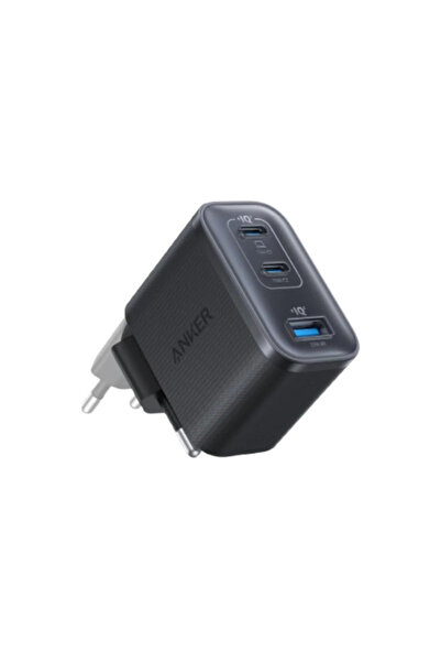 Anker Φορτιστής τοίχου Nano 70W, 2x USB-C, 1x USB, Γρήγορη φόρτιση, Μαύρο - Μ...