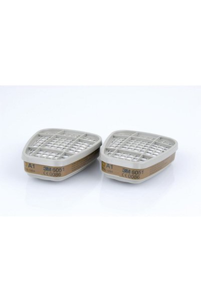 3M 6051 A1 Gaz Maske Filtresi - 2 Çift (4 Adet)